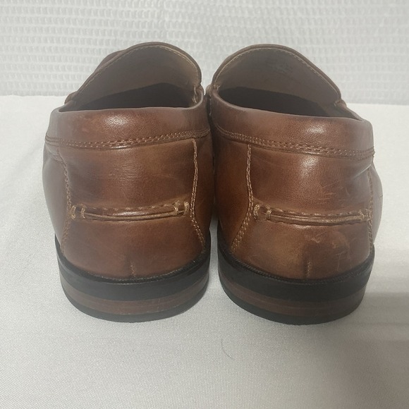 Cole Haan Brown Leather Penny Loafers Pinch Hand Sewn Mens 11.5M Slip On Shoe - Picture 5 of 13